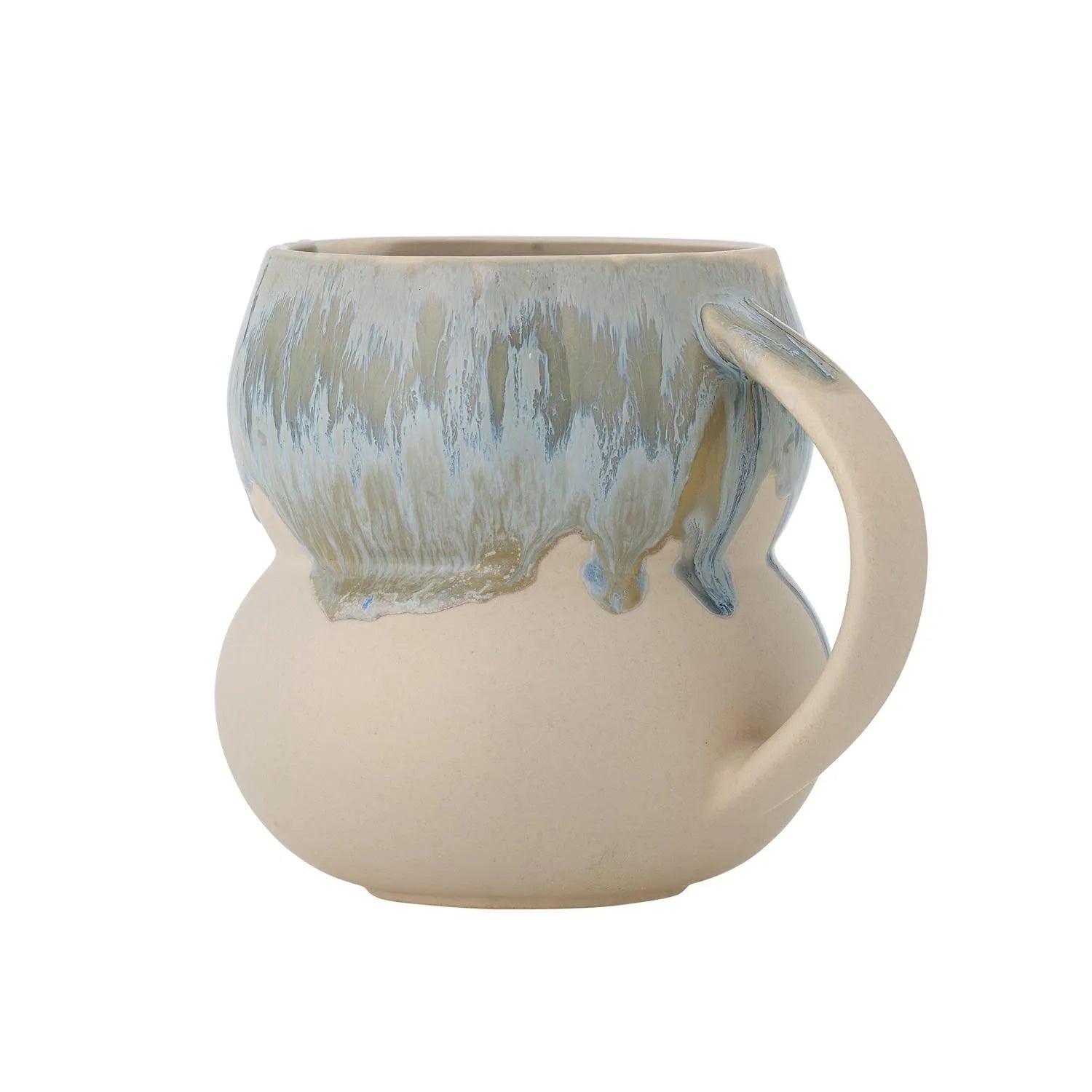 Luna Milchkännchen, Blau, Steingut in Blau präsentiert im Onlineshop von KAQTU Design AG. Kanne ist von Bloomingville