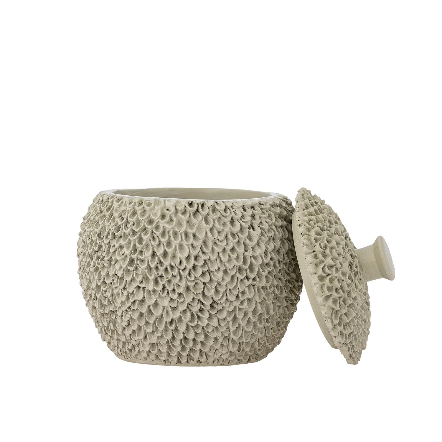 Briar Gefäß mit Deckel, Grau, Polyresin in Grau präsentiert im Onlineshop von KAQTU Design AG. Kanne ist von Bloomingville