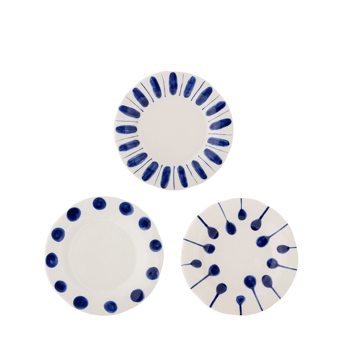 Linora Teller, Blau, Steingut in Blue präsentiert im Onlineshop von KAQTU Design AG. Teller ist von Creative Collection