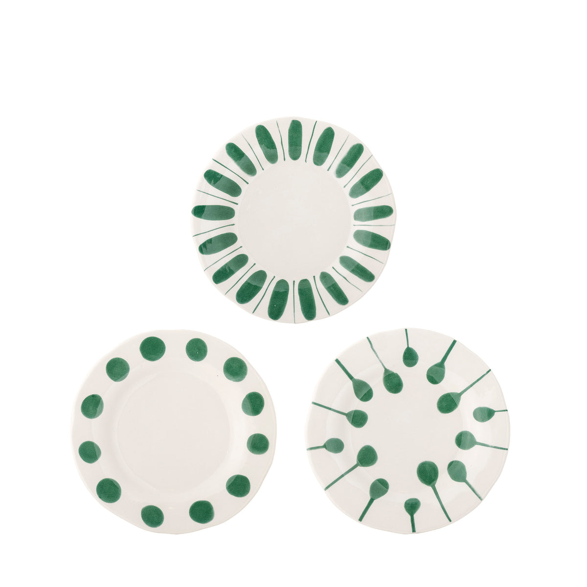 Linora Teller, Grün, Steingut in Green präsentiert im Onlineshop von KAQTU Design AG. Teller ist von Creative Collection