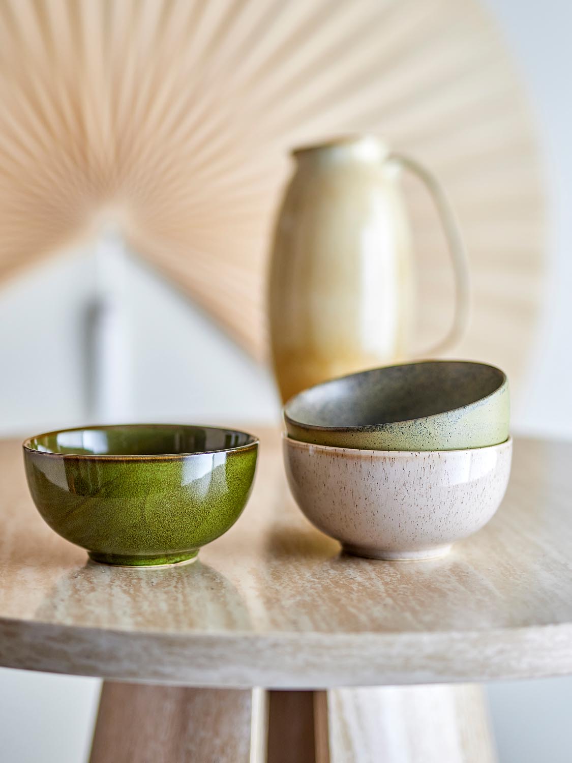 Addison Schale, Grün, Steingut in Green präsentiert im Onlineshop von KAQTU Design AG. Schale ist von Bloomingville