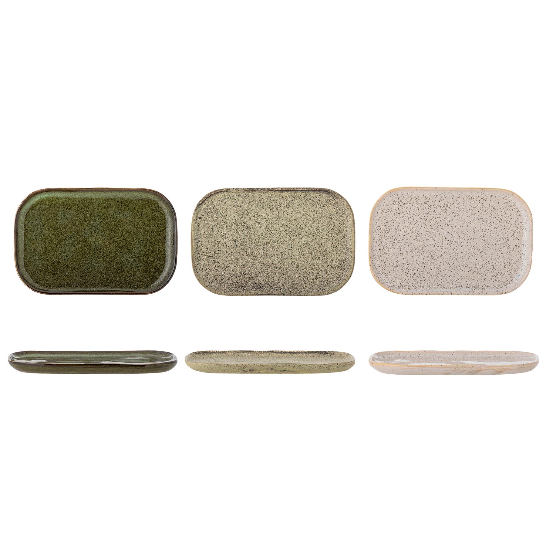 Addison Teller, Grün, Steingut in Green präsentiert im Onlineshop von KAQTU Design AG. Teller ist von Bloomingville