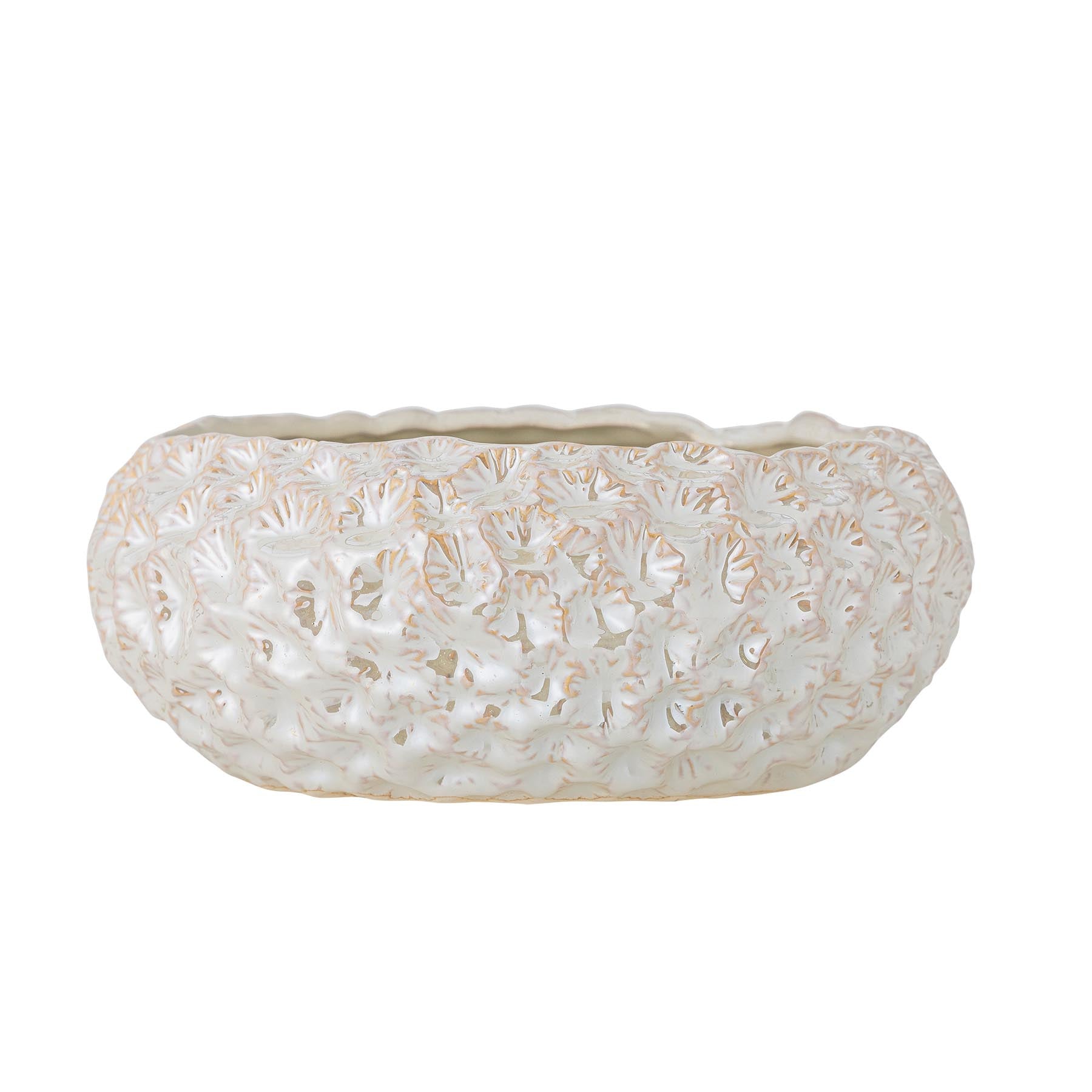 Lowen Schale, Weiß, Steingut in White präsentiert im Onlineshop von KAQTU Design AG. Schale ist von Bloomingville