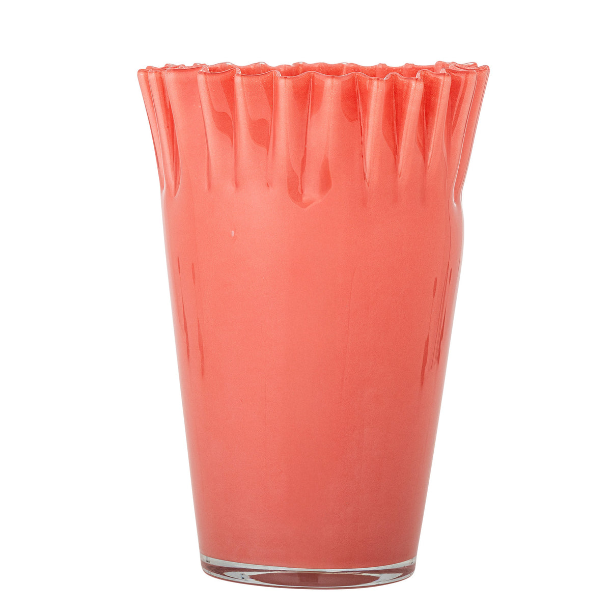 Janine Vase, Orange, Glas in Orange präsentiert im Onlineshop von KAQTU Design AG. Vase ist von Bloomingville