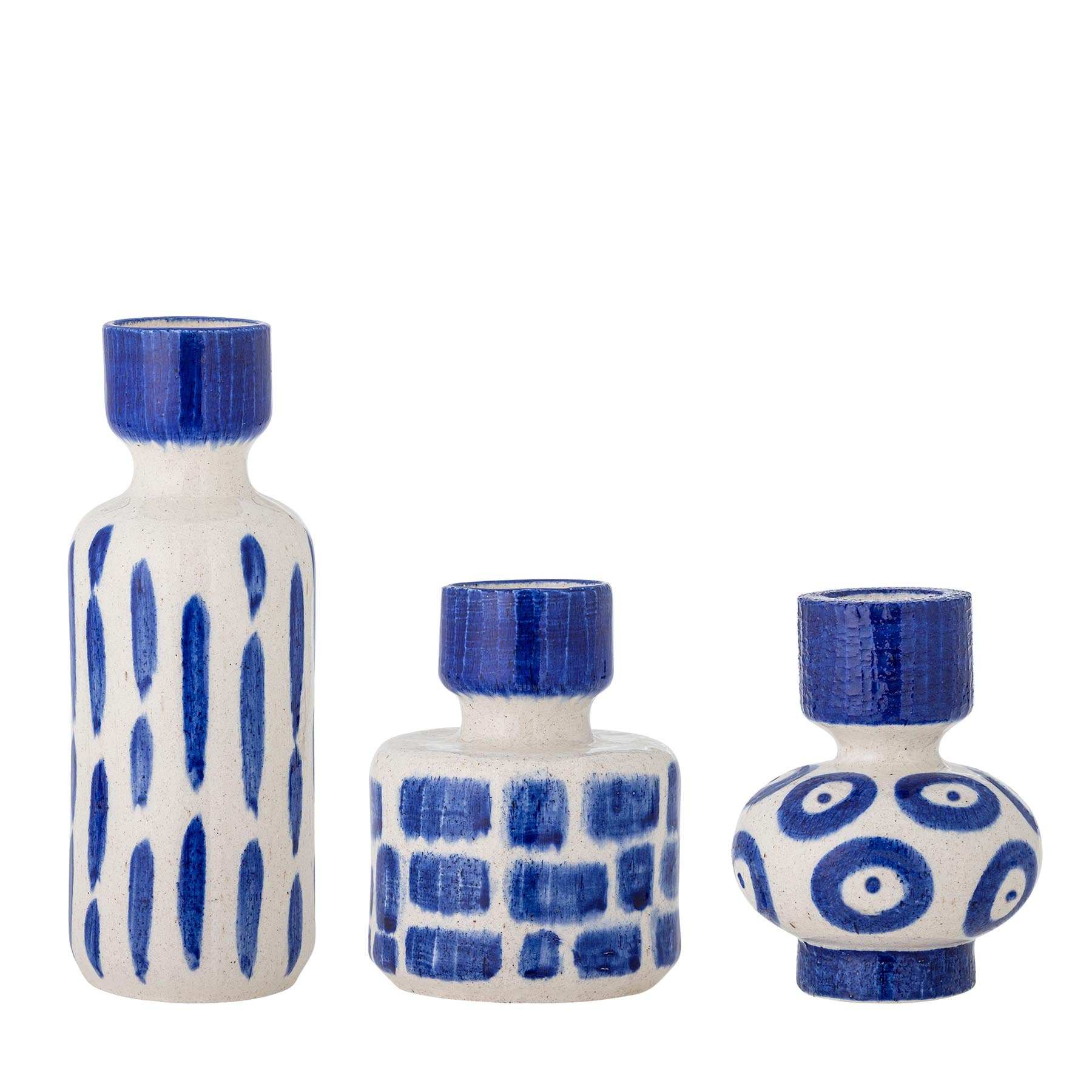 Romane Vase, Blau, Steingut in Blue präsentiert im Onlineshop von KAQTU Design AG. Vase ist von Creative Collection