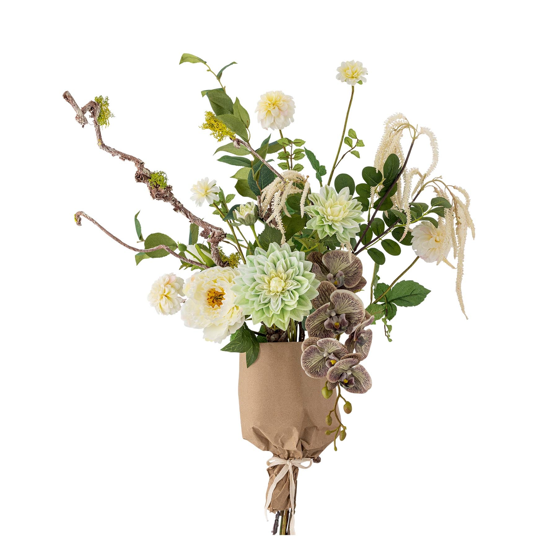 Rise Blumenstrauß, Weiß, Künstliche Blumen in White präsentiert im Onlineshop von KAQTU Design AG. Kunstpflanze ist von Bloomingville