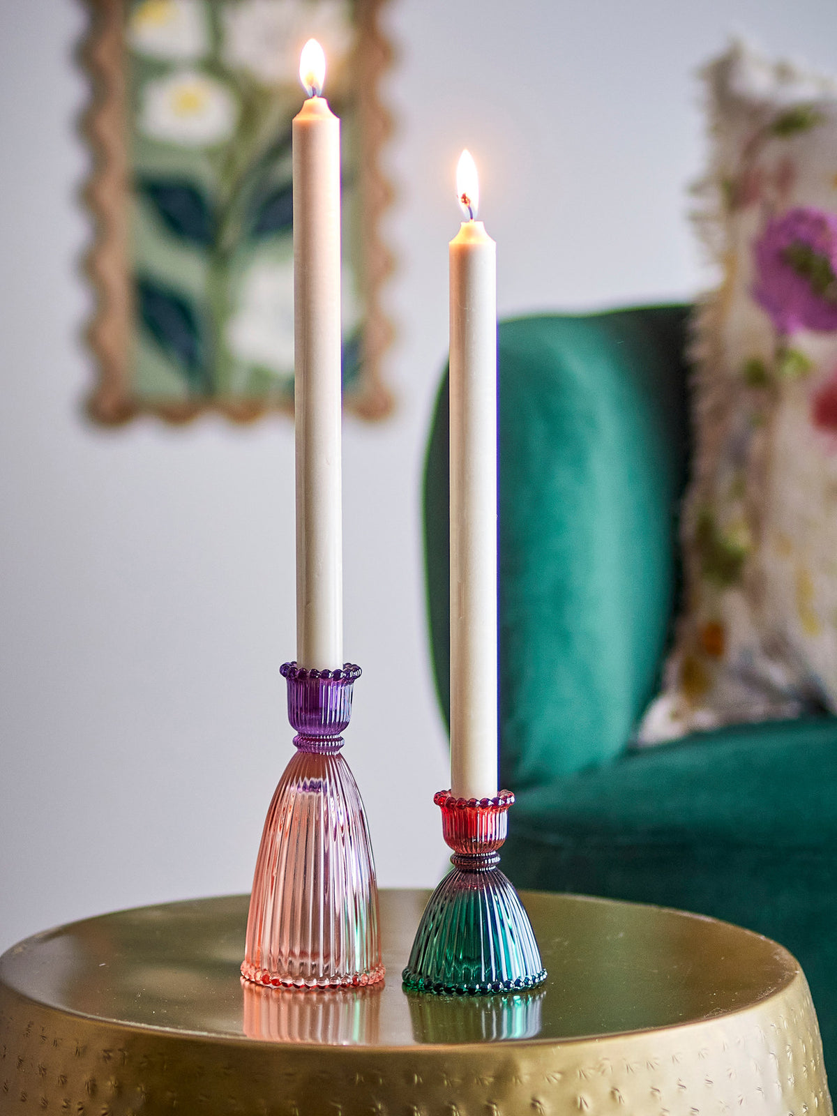 Shilo Kerzenhalter, Bunt, Glas in Multi präsentiert im Onlineshop von KAQTU Design AG. Kerzenständer ist von Creative Collection