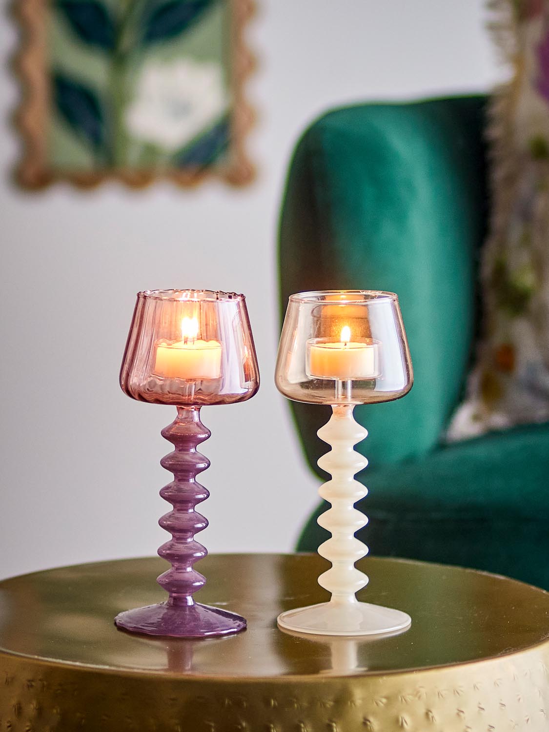 Daze Teelichthalter, Rose, Glas in Rose präsentiert im Onlineshop von KAQTU Design AG. Kerzenständer ist von Creative Collection
