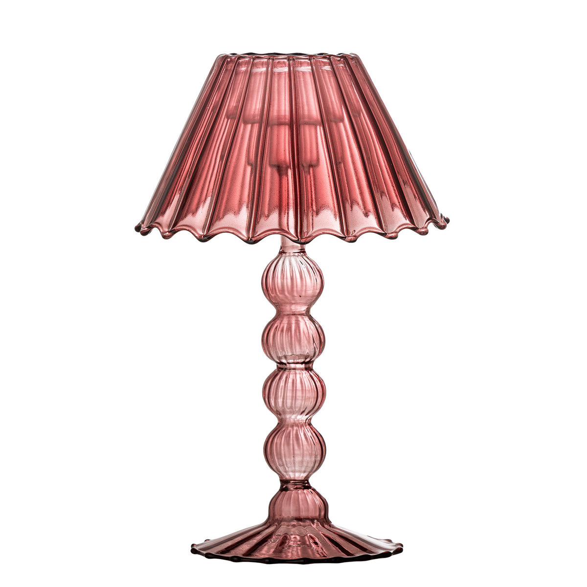 Cisco Teelichthalter, Rot, Glas in Red präsentiert im Onlineshop von KAQTU Design AG. Kerzenständer ist von Bloomingville