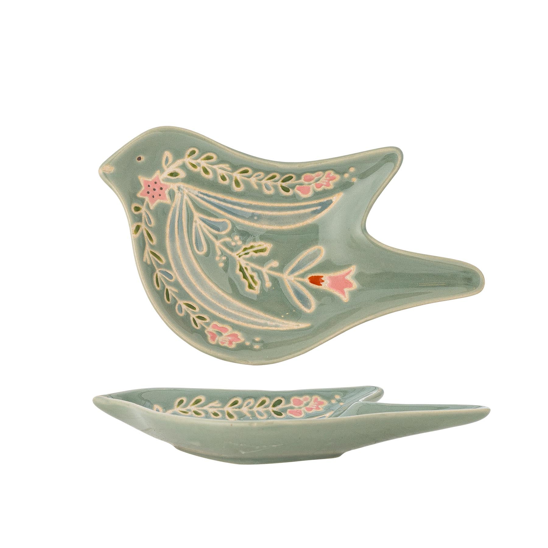 Rosalynde Servierplatte, Grün, Steingut in Green präsentiert im Onlineshop von KAQTU Design AG. Käsezubehör ist von Creative Collection