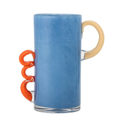 Carlie Vase, Blau, Glas