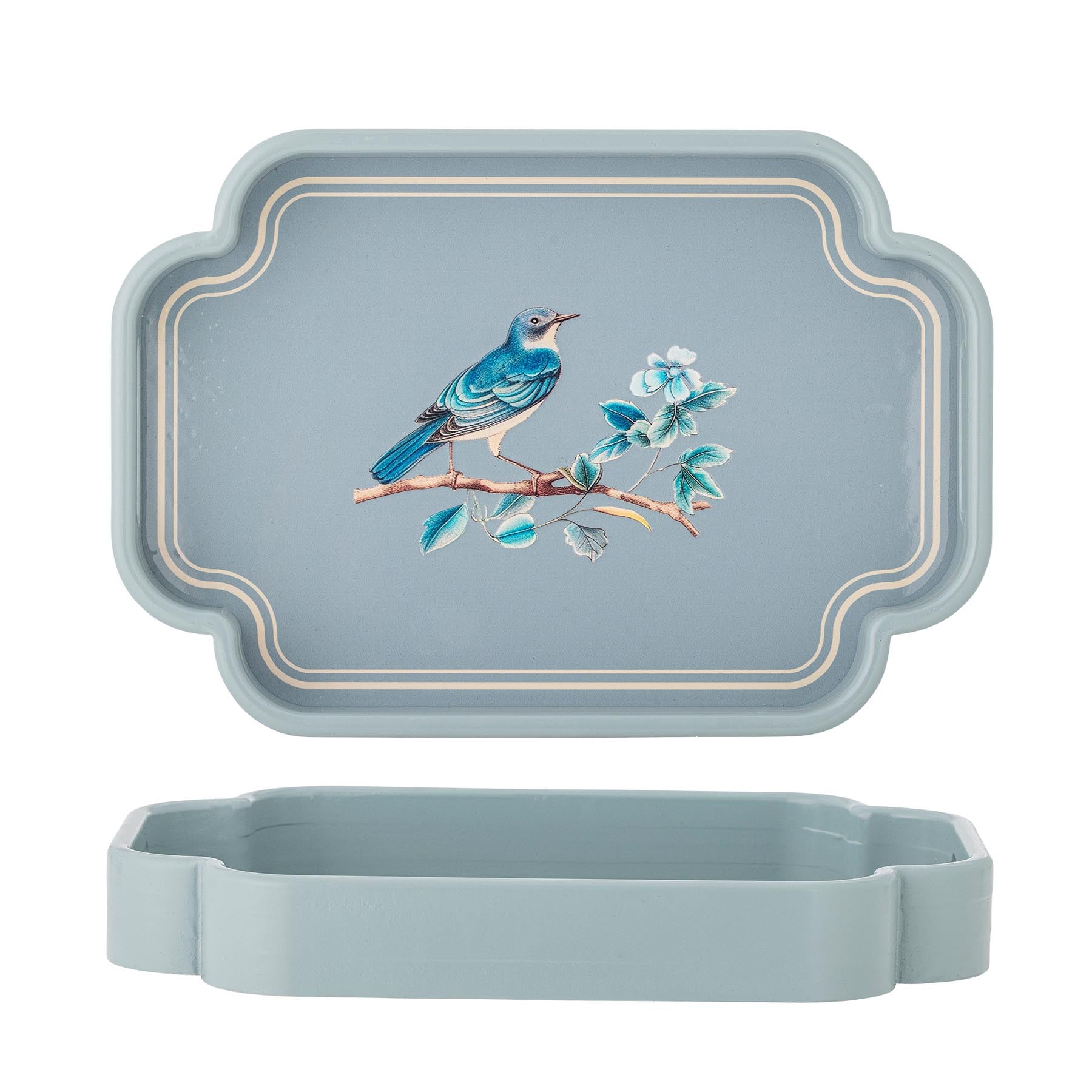 Meggie Tablett, Blau, MDF in Blue präsentiert im Onlineshop von KAQTU Design AG. Tablett ist von Creative Collection