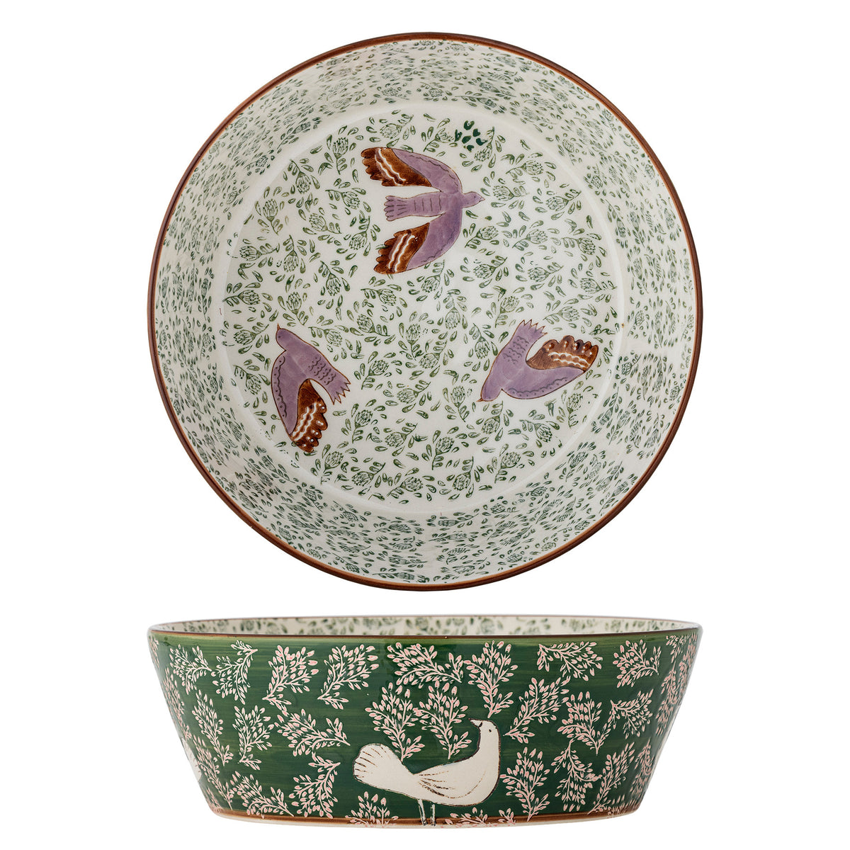 Hezha Schale, Grün, Steingut in Green präsentiert im Onlineshop von KAQTU Design AG. Schale ist von Bloomingville