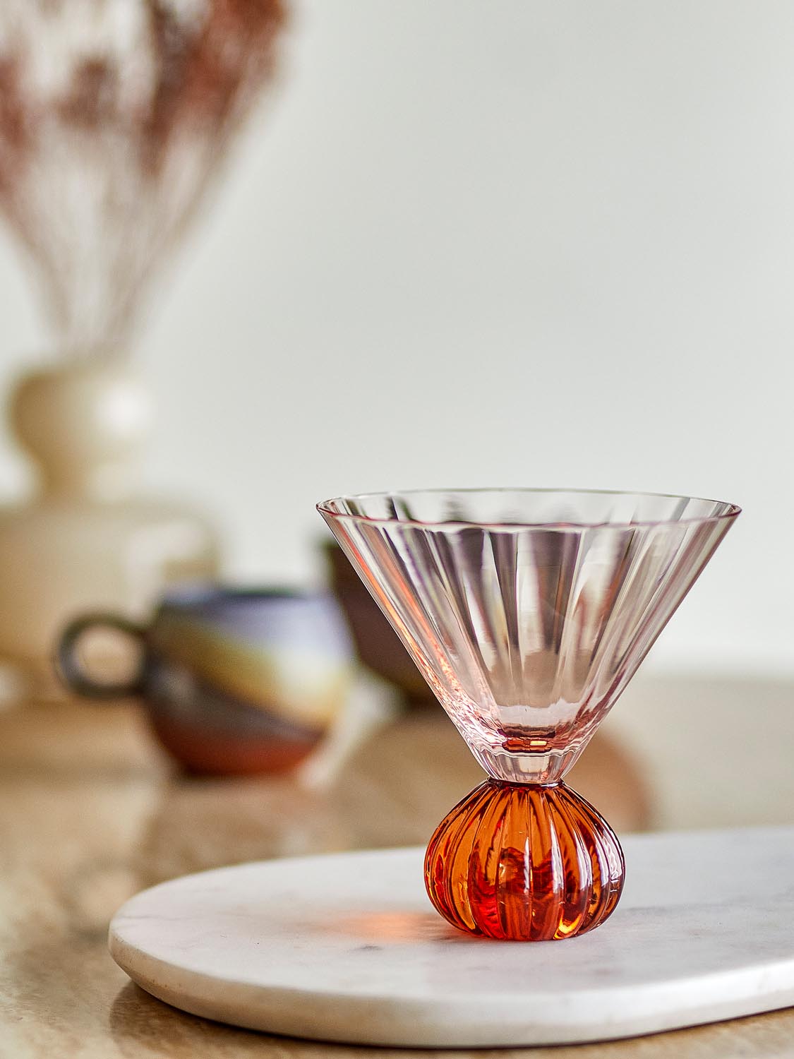 Taurin Cocktailglas, Rose, Glas in Rose präsentiert im Onlineshop von KAQTU Design AG. Glas ist von Bloomingville