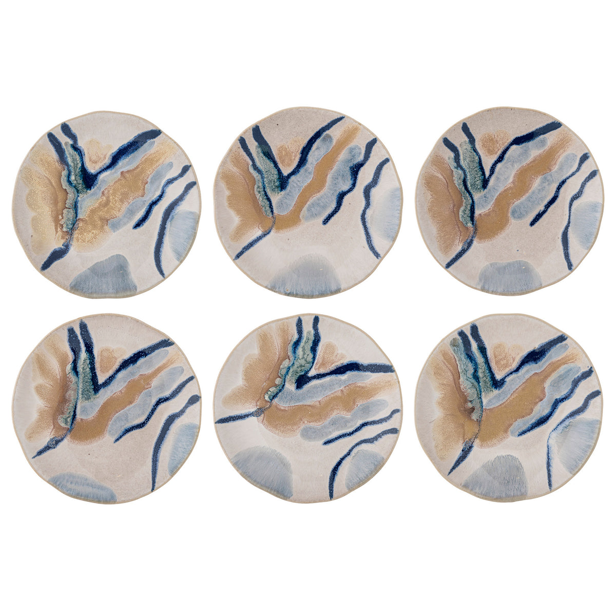 Imogen Teller, Bunt, Steingut in Multi präsentiert im Onlineshop von KAQTU Design AG. Teller ist von Bloomingville