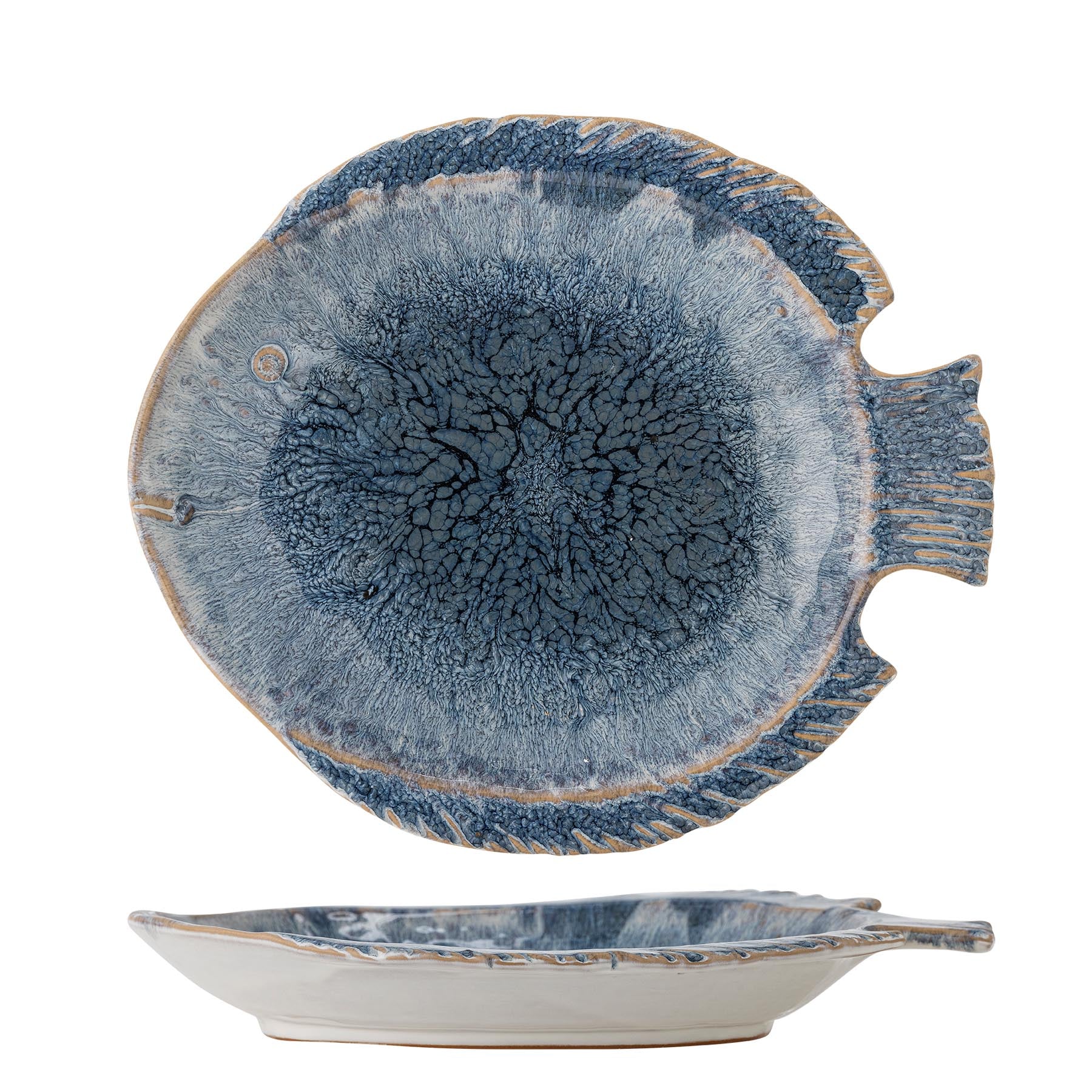 Fae Servierplatte, Blau, Steingut in Blue präsentiert im Onlineshop von KAQTU Design AG. Käsezubehör ist von Creative Collection