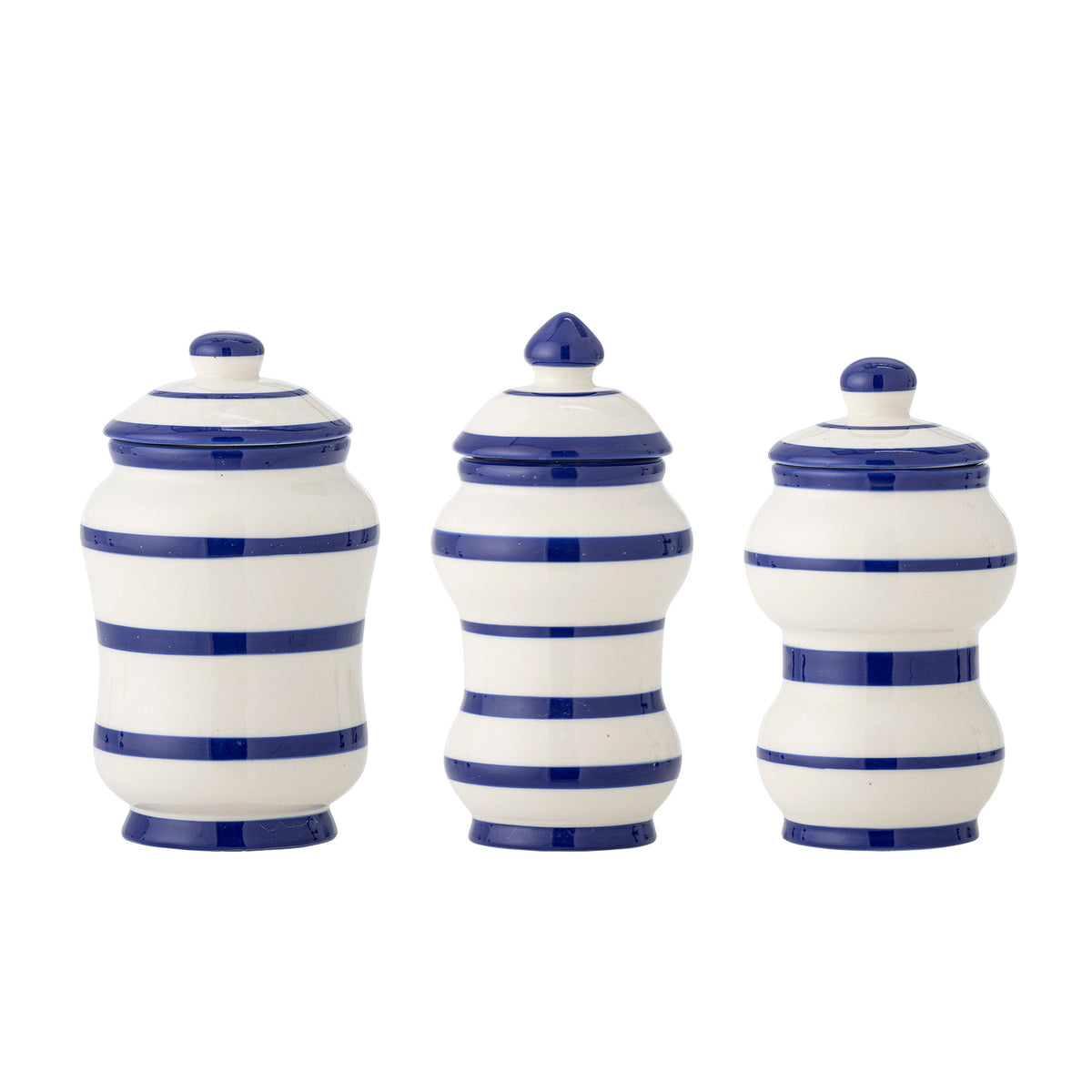 Maynard Gefäss mit Deckel, Blau, Steingut in Blue präsentiert im Onlineshop von KAQTU Design AG. Kanne ist von Bloomingville