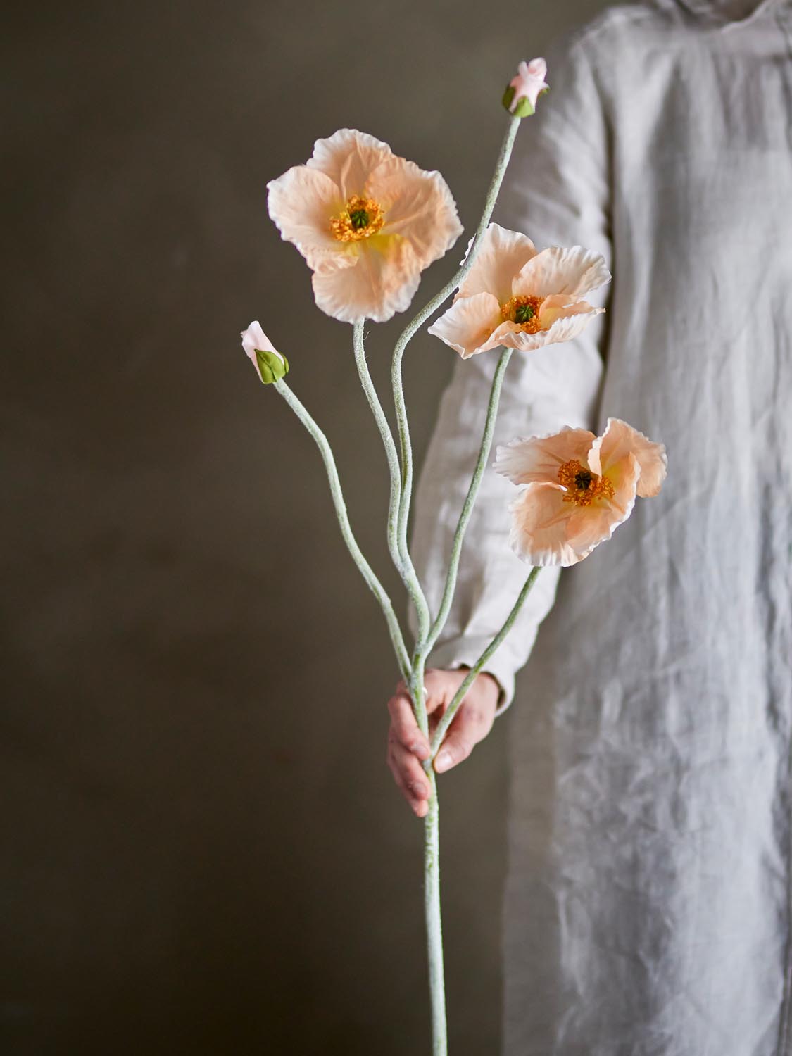 Poppy Stiel, Natur, Künstliche Blumen in Nature präsentiert im Onlineshop von KAQTU Design AG. Kunstblume ist von Bloomingville