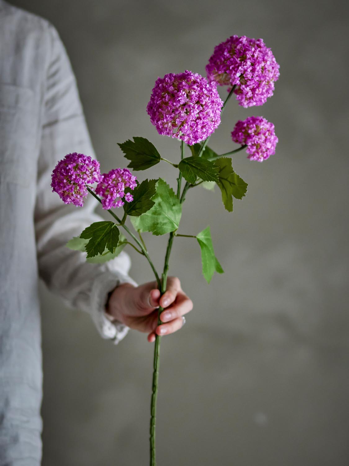 Snowball Stiel, Violett, Künstliche Blumen in Purple präsentiert im Onlineshop von KAQTU Design AG. Kunstpflanze ist von Bloomingville