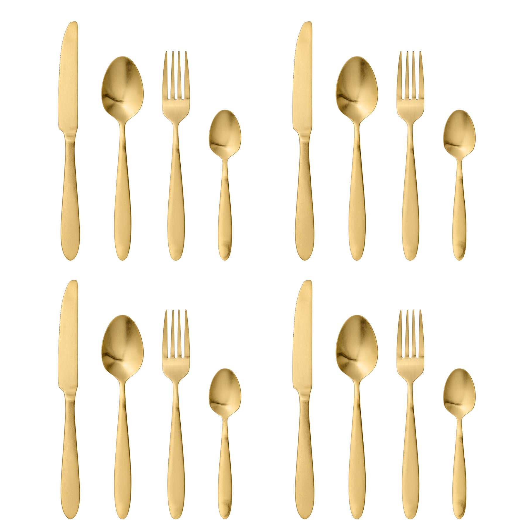Frea Besteck, Gold, Edelstahl in Gold präsentiert im Onlineshop von KAQTU Design AG. Geschirr ist von Bloomingville
