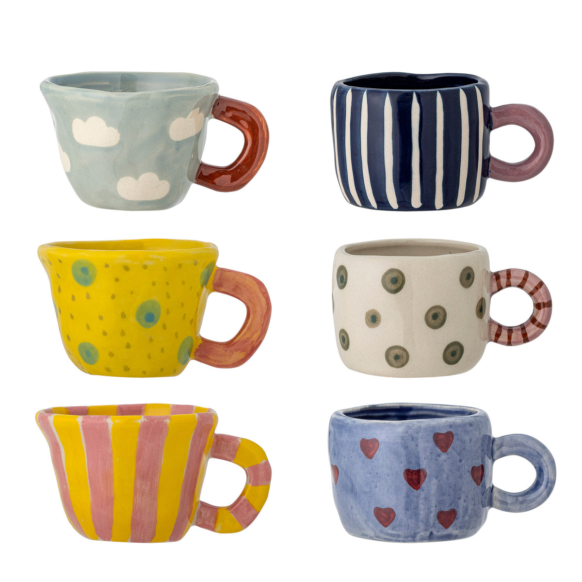 Nini Tasse, Multipack, Bunt, Steingut in Multi präsentiert im Onlineshop von KAQTU Design AG. Tasse ist von Bloomingville