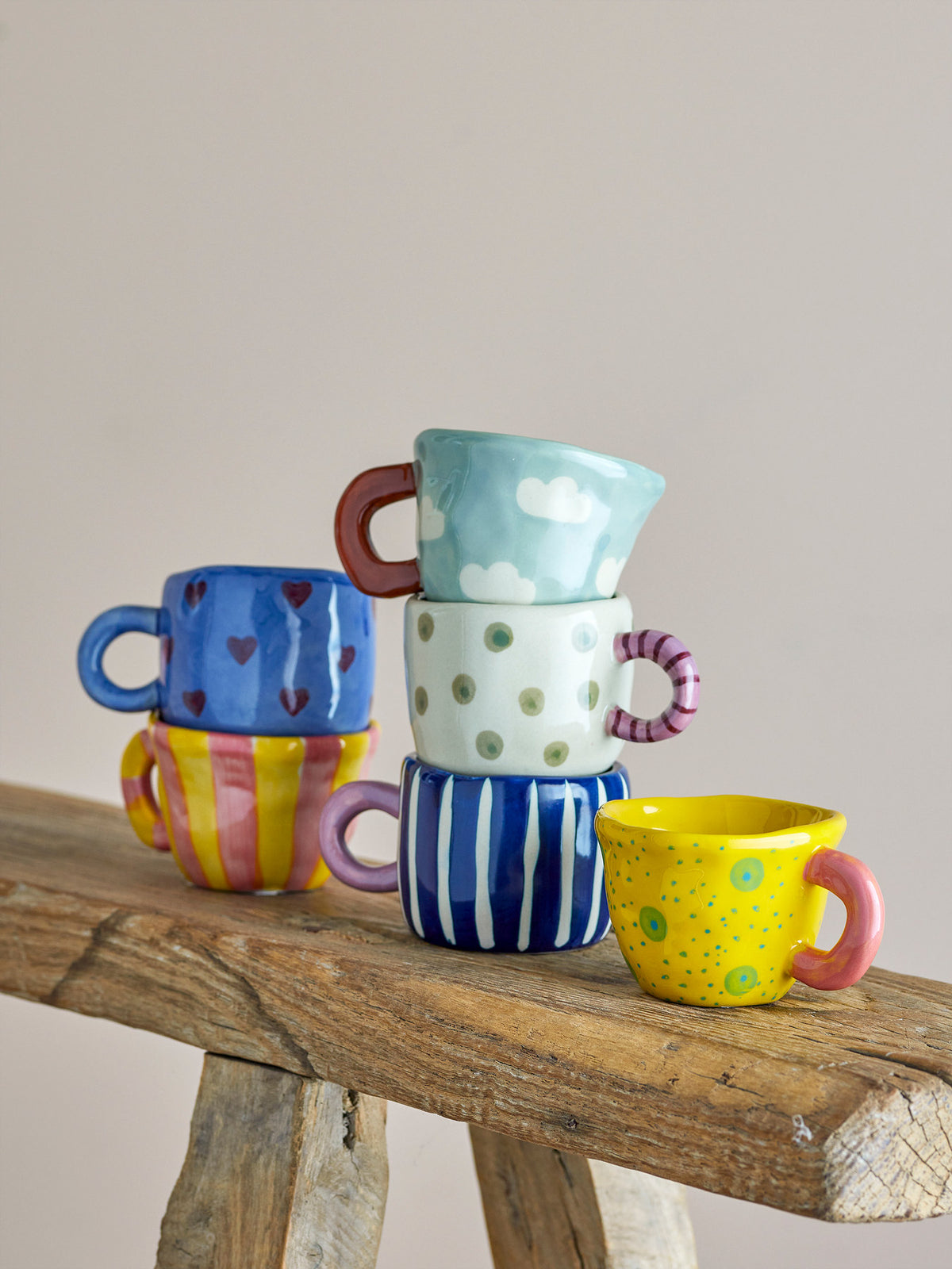 Nini Tasse, Multipack, Bunt, Steingut in Multi präsentiert im Onlineshop von KAQTU Design AG. Tasse ist von Bloomingville