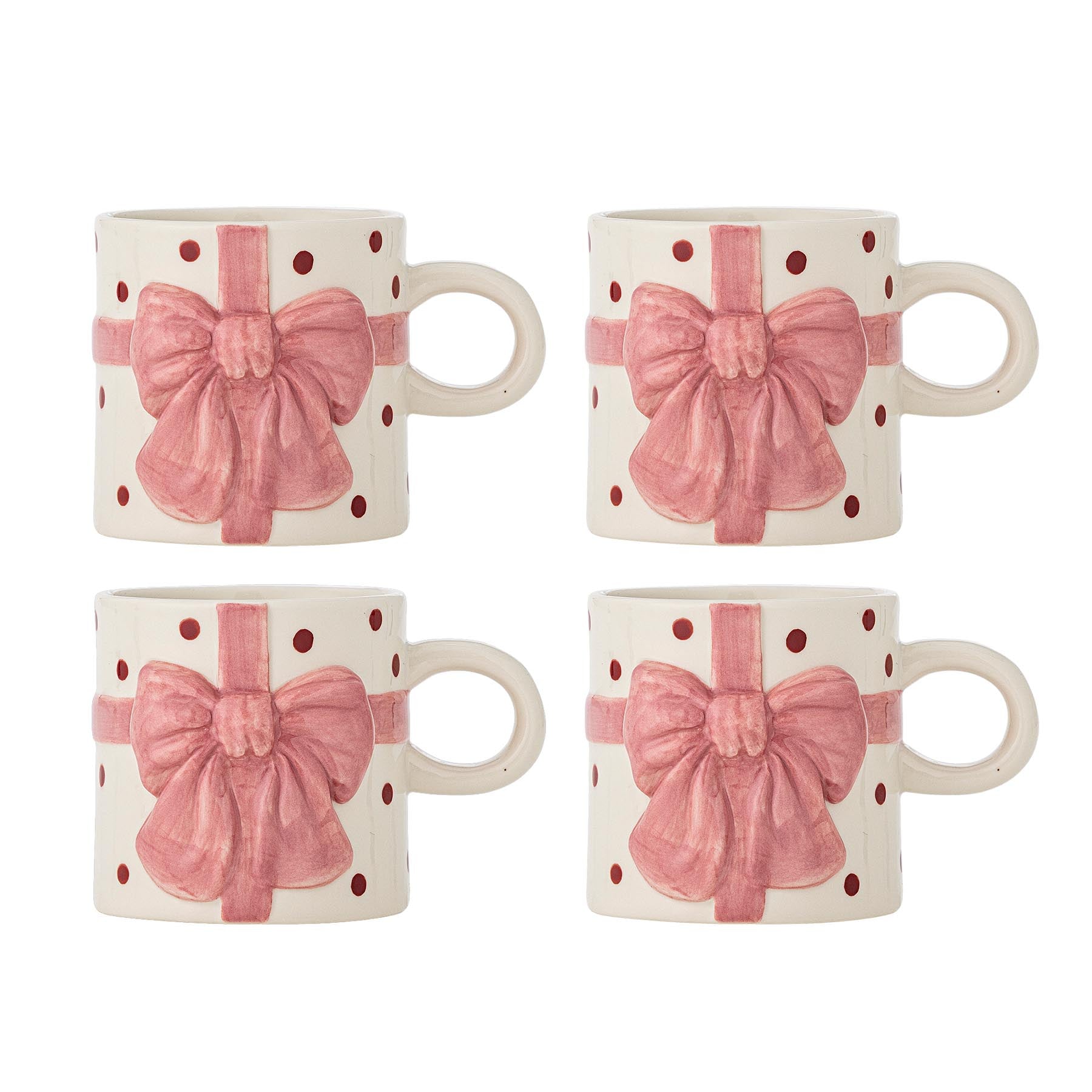 Bowie Becher, Rose, Steingut in Rose präsentiert im Onlineshop von KAQTU Design AG. Tasse ist von Bloomingville