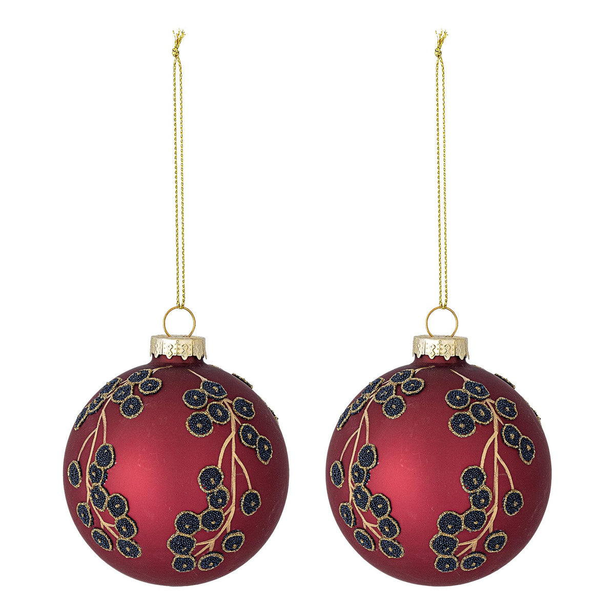 Camia Ornament, Rot, Glas in Red präsentiert im Onlineshop von KAQTU Design AG. Ornament ist von Bloomingville