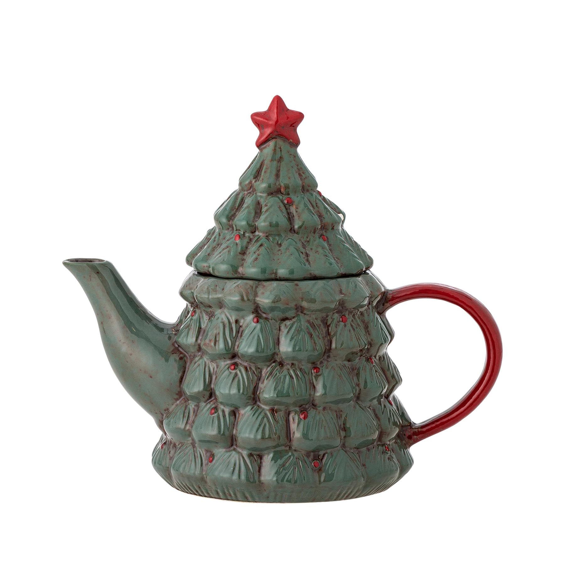 Elvion Teekanne mit Teesieb, Grün, Steingut in Green präsentiert im Onlineshop von KAQTU Design AG. Käsezubehör ist von Bloomingville