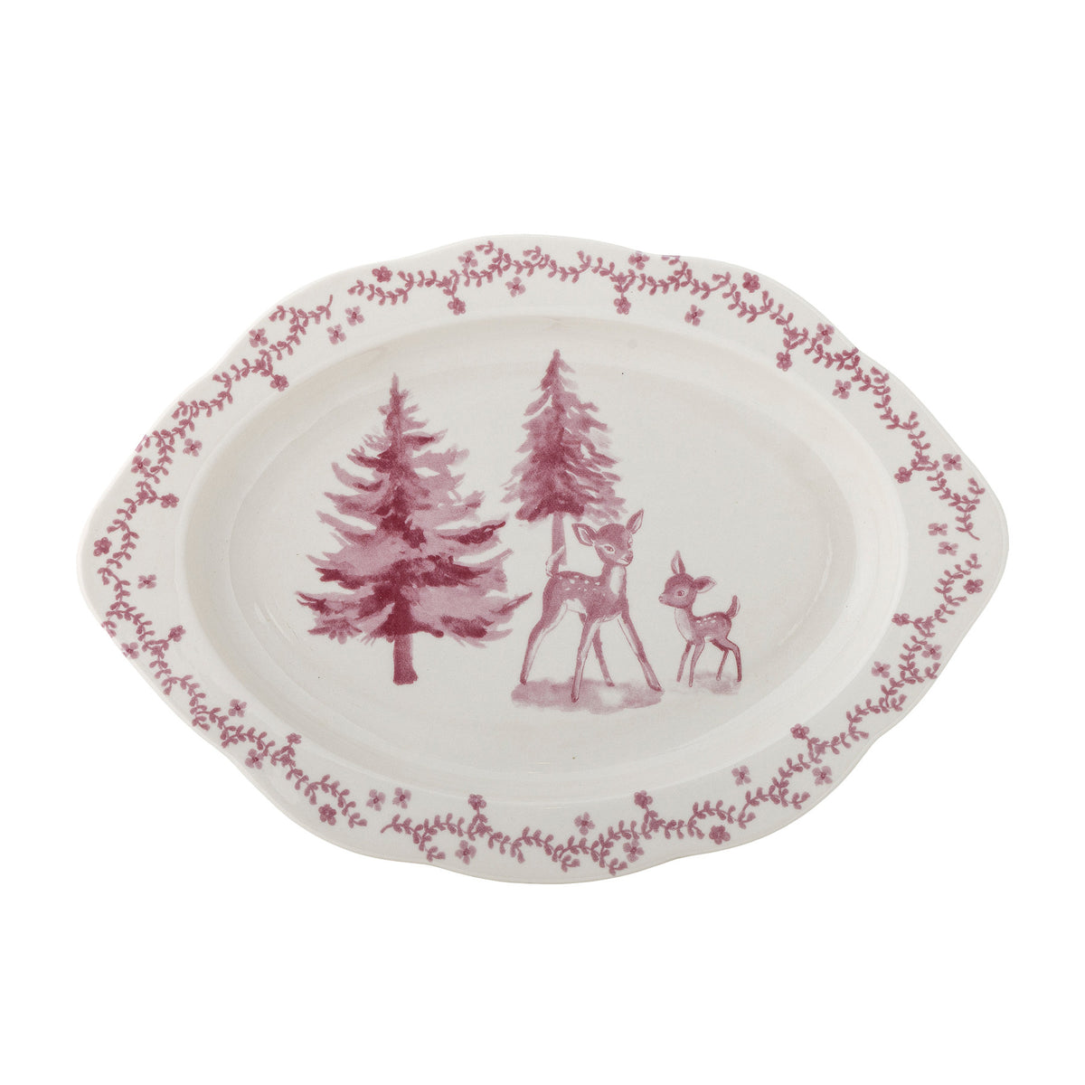 Wonderland Servierplatte, Rose, Steingut in Rose präsentiert im Onlineshop von KAQTU Design AG. Käsezubehör ist von Bloomingville