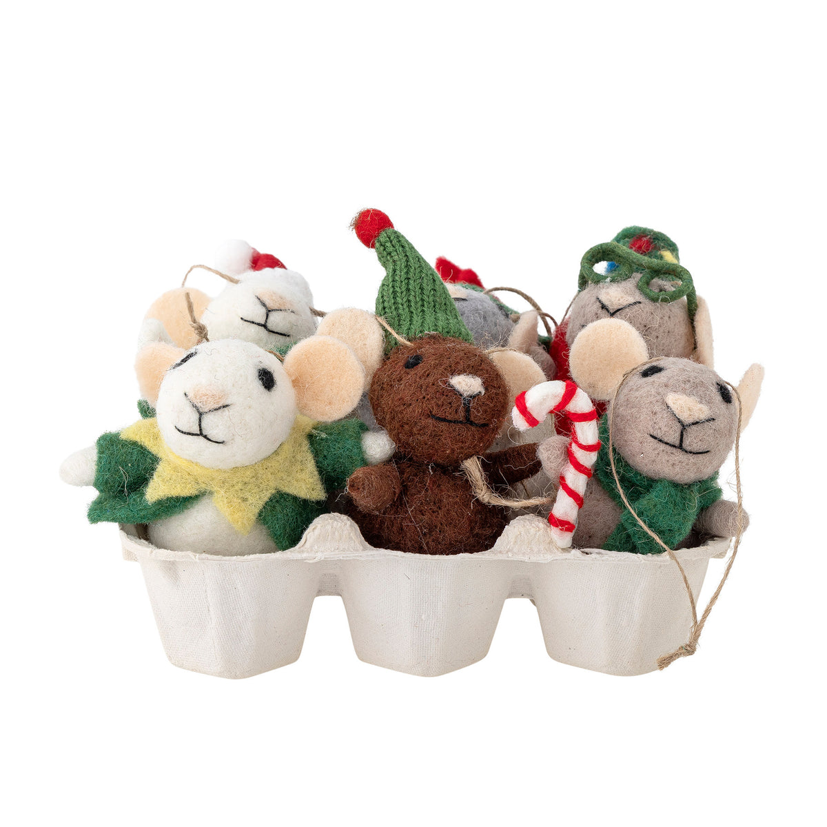 Peo Ornament, Grün, Wolle in Green präsentiert im Onlineshop von KAQTU Design AG. Ornament ist von Bloomingville