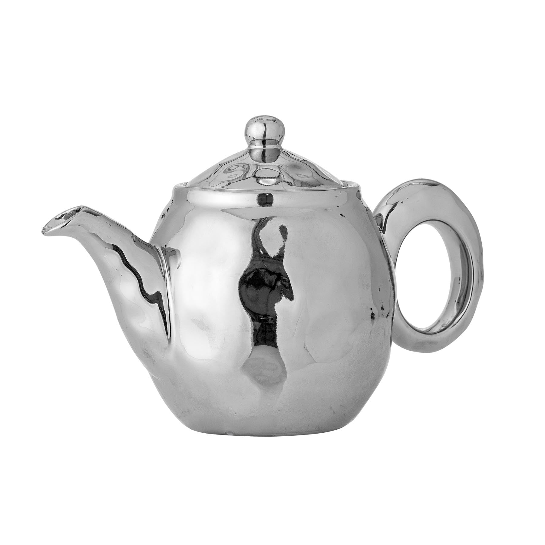 Shine Teekanne mit Teesieb, Silber, Steingut in Silver präsentiert im Onlineshop von KAQTU Design AG. Käsezubehör ist von Bloomingville