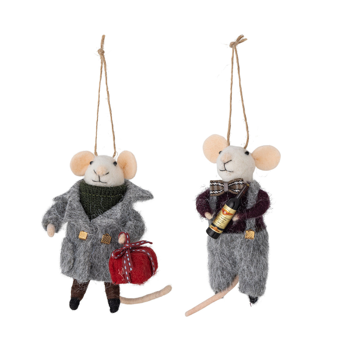 Peo Ornament, Grau, Wolle in Grey präsentiert im Onlineshop von KAQTU Design AG. Ornament ist von Bloomingville