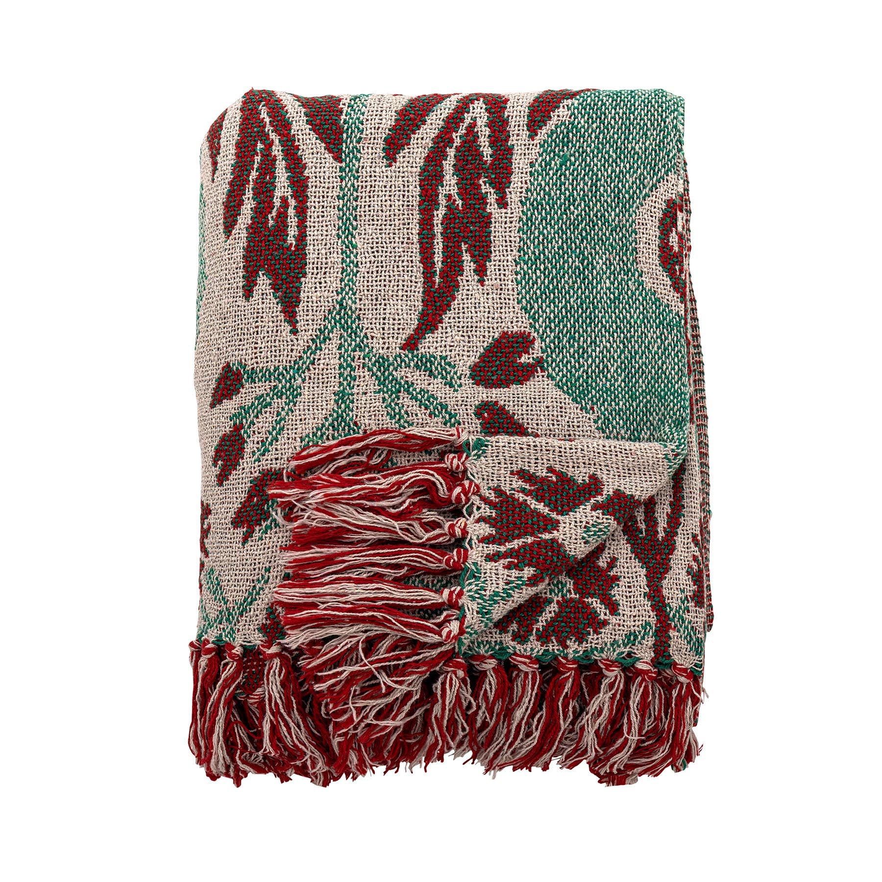 Jangal Decke, Bunt, Recycelte Baumwolle in Multi präsentiert im Onlineshop von KAQTU Design AG. Bettüberwurf ist von Bloomingville