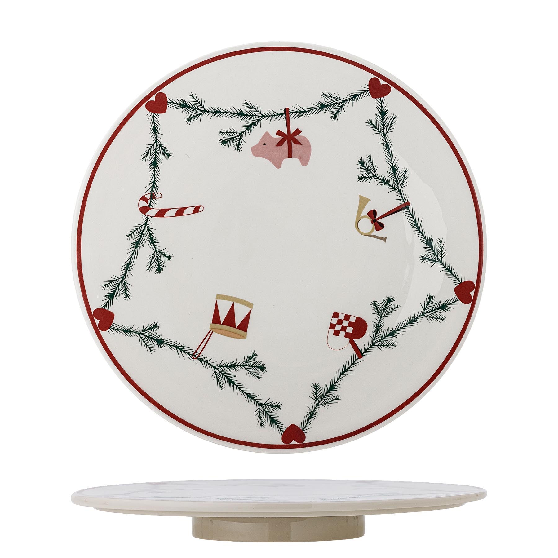 Yule Drehteller, Natur, Steingut in Nature präsentiert im Onlineshop von KAQTU Design AG. Tablett ist von Bloomingville