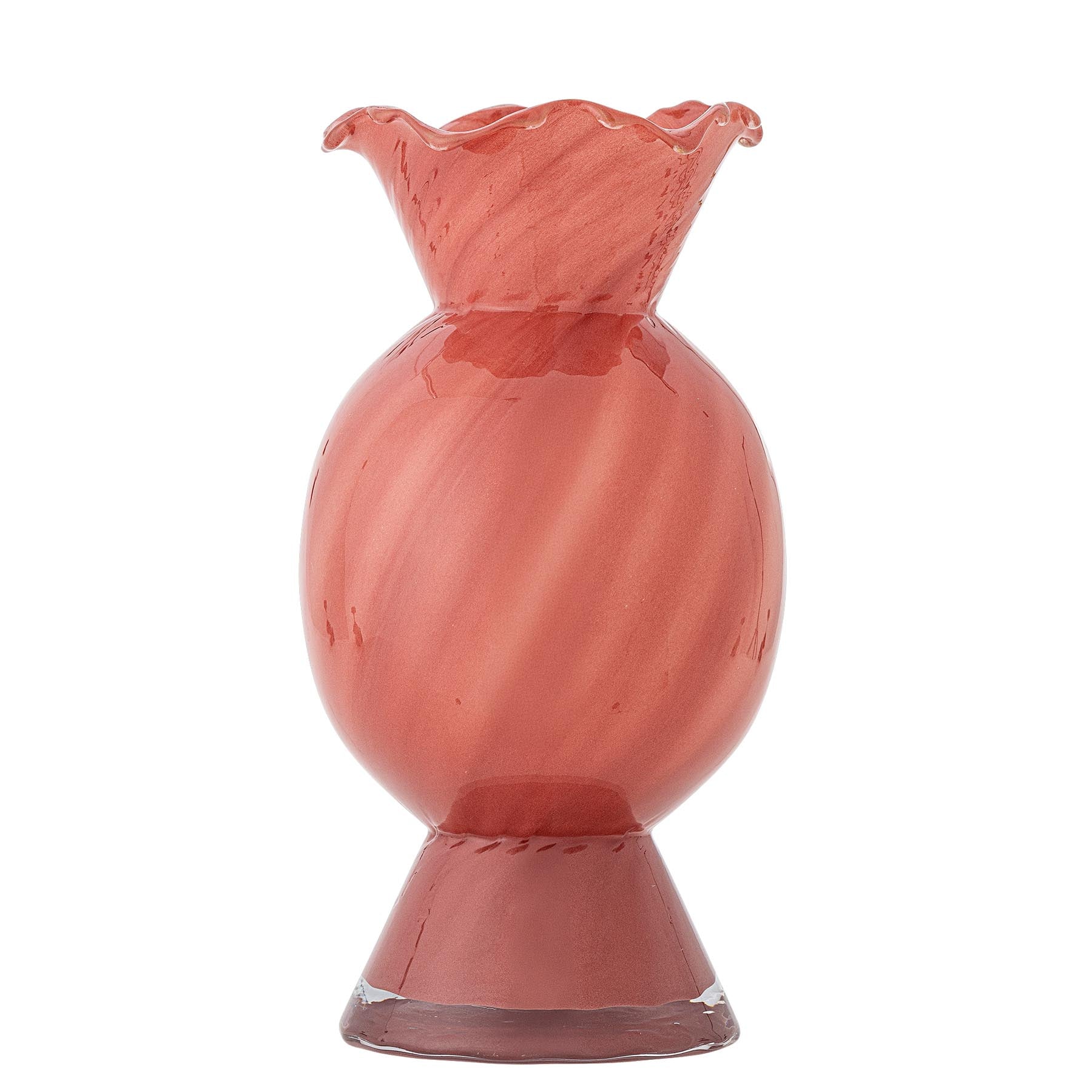 Rajan Vase, Rose, Glas in Rose präsentiert im Onlineshop von KAQTU Design AG. Vase ist von Bloomingville