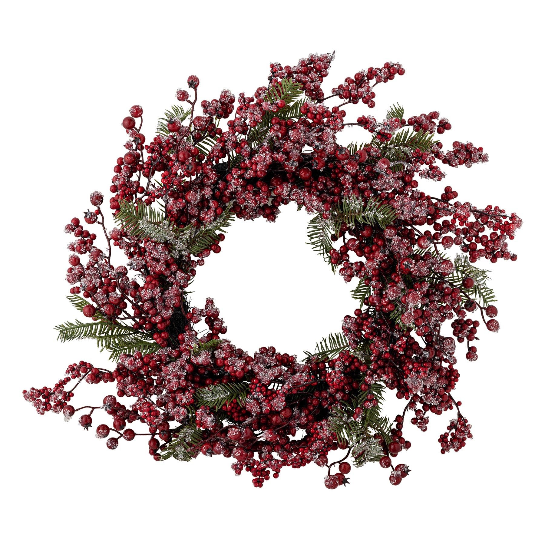 Winter Berry Kranz, Rot, Künstliche Blumen in Red präsentiert im Onlineshop von KAQTU Design AG. Kunstpflanze ist von Bloomingville