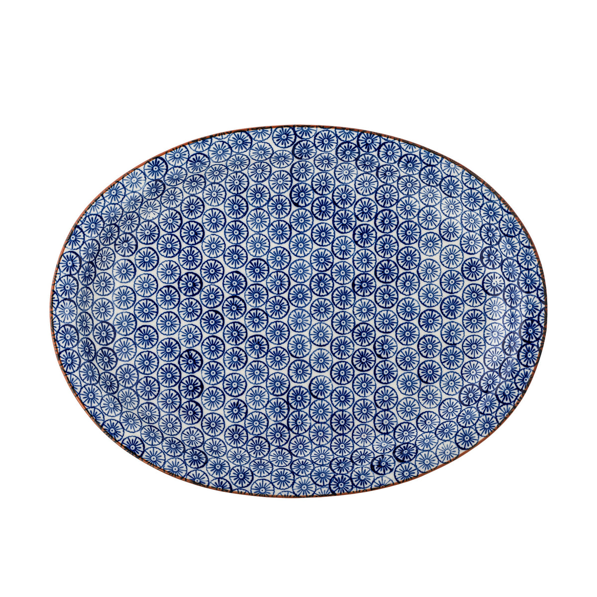 Karine Servierplatte, Blau, Steingut in Blue präsentiert im Onlineshop von KAQTU Design AG. Servierplatten ist von Bloomingville