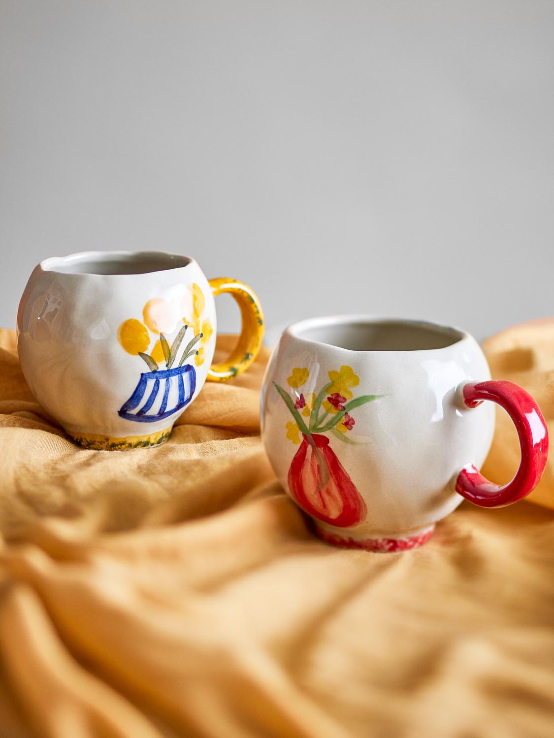 Hiba Tasse, Bunt, Steingut in Multi präsentiert im Onlineshop von KAQTU Design AG. Tasse ist von Creative Collection