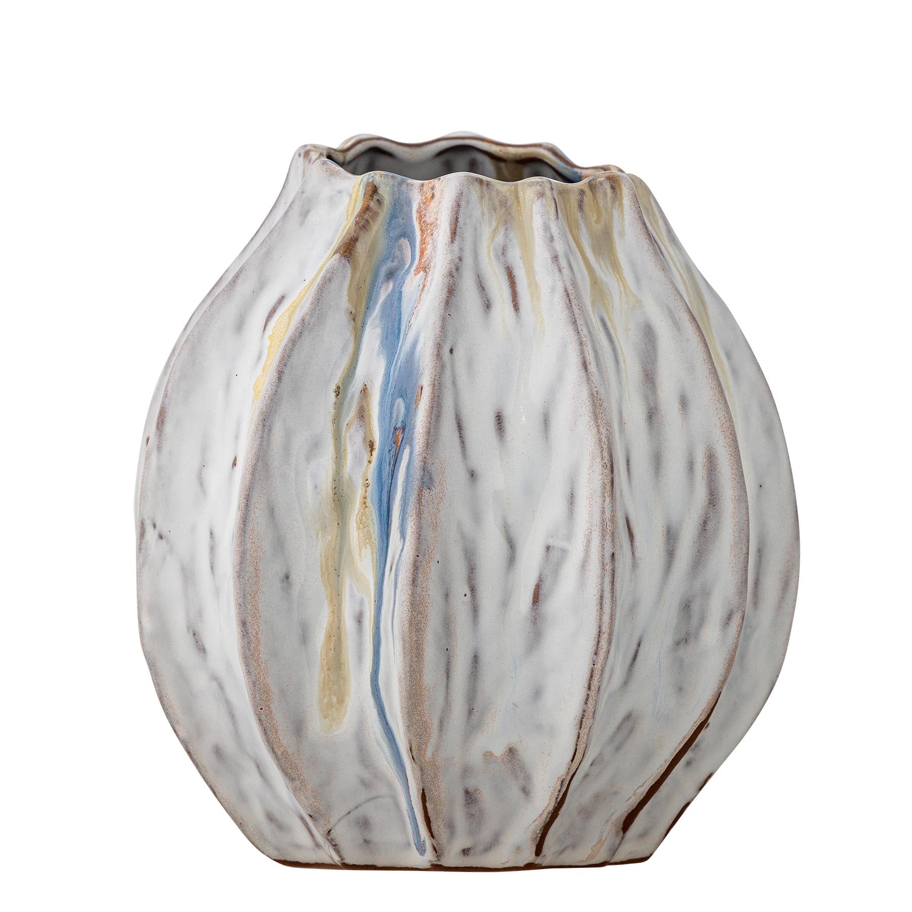 Feray Vase, Natur, Steingut in Nature präsentiert im Onlineshop von KAQTU Design AG. Vase ist von Creative Collection