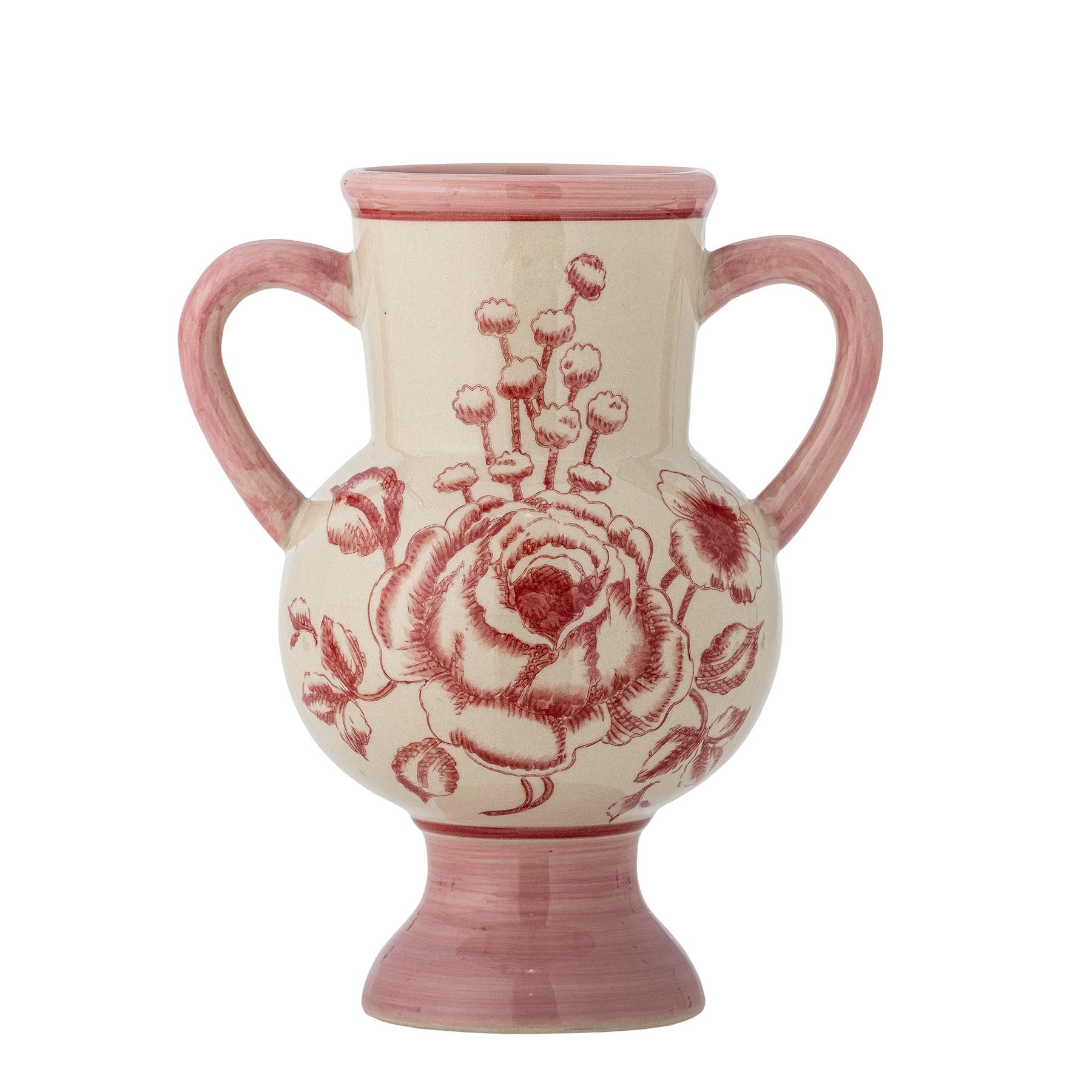 Alea Vase, Rose, Steingut in Rose präsentiert im Onlineshop von KAQTU Design AG. Vase ist von Creative Collection