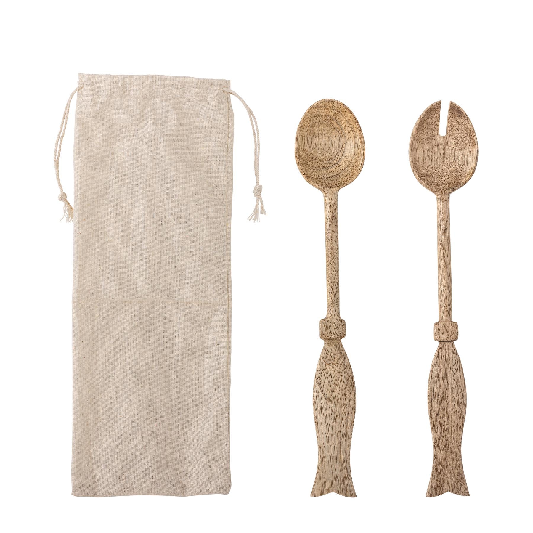 Seva Salatbesteck, Natur, FSC®100%, Mango in Nature präsentiert im Onlineshop von KAQTU Design AG. Käsezubehör ist von Creative Collection