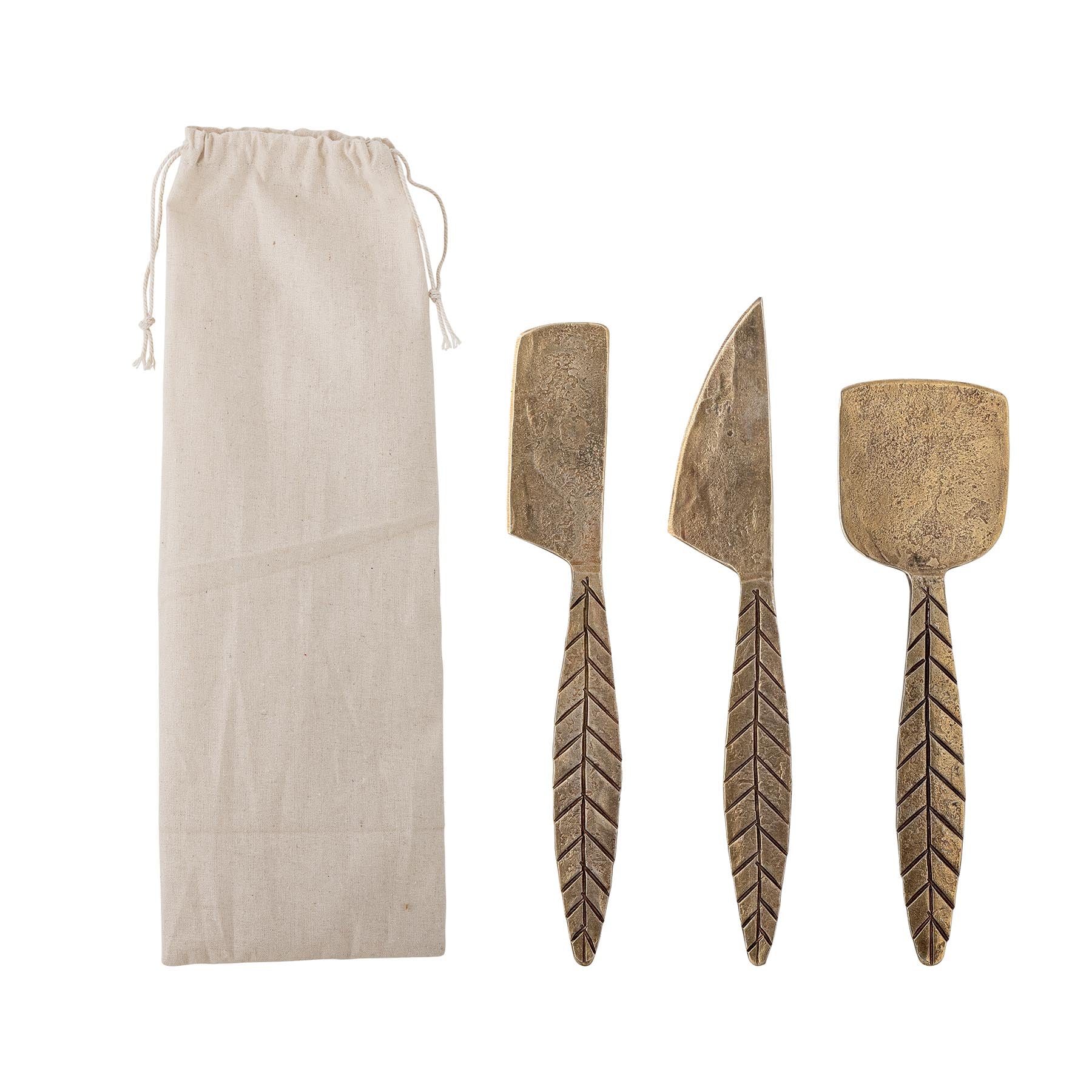 Citra Käsebesteck, Messing, Metall in Brass präsentiert im Onlineshop von KAQTU Design AG. Käsezubehör ist von Creative Collection