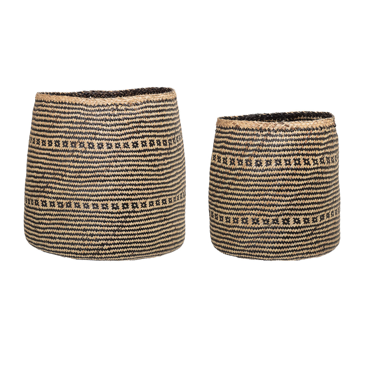 Heddy Basket, Black, Seagrass in Black präsentiert im Onlineshop von KAQTU Design AG. Aufbewährungskörbe ist von Bloomingville