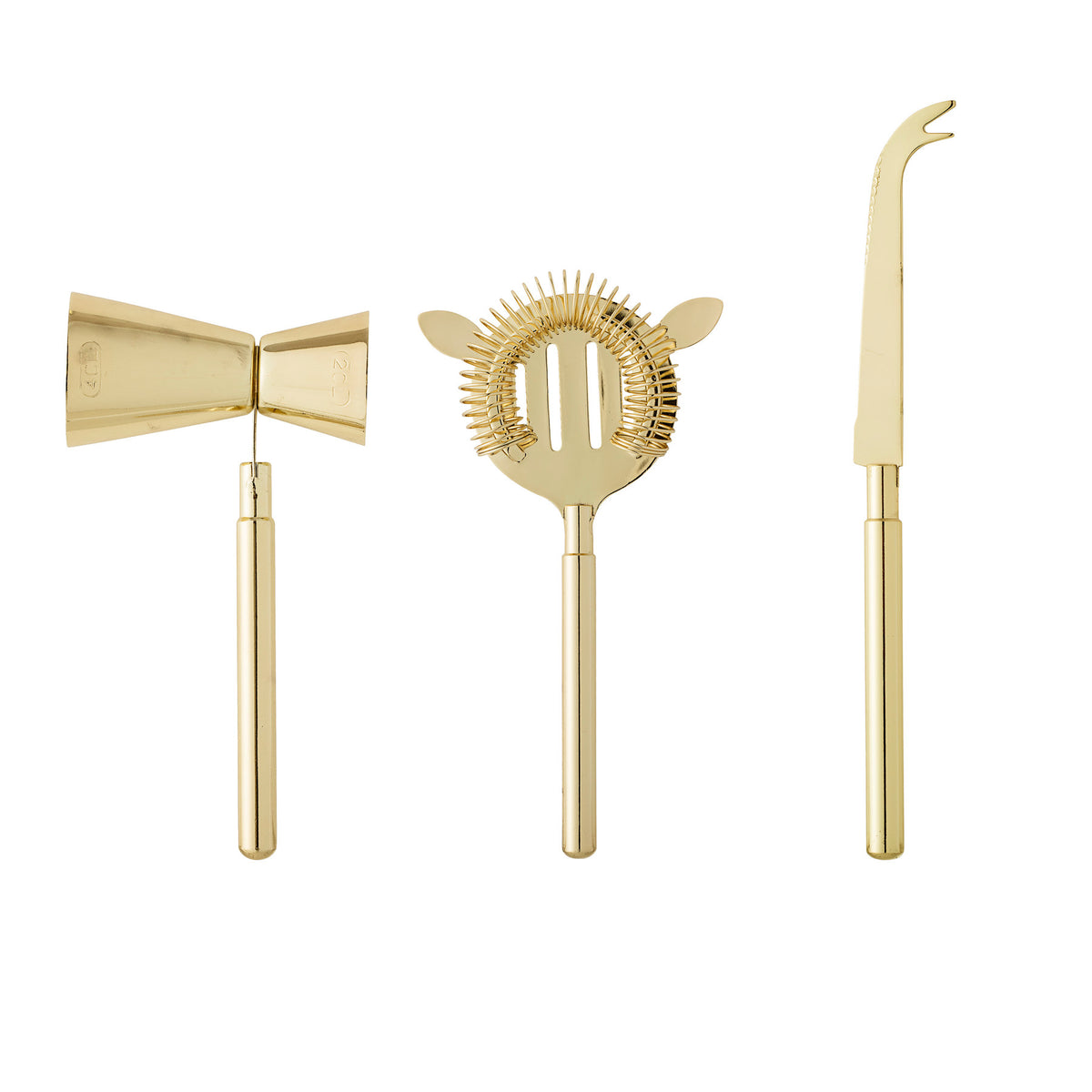 Cocktail Bar-Set, Gold, Edelstahl in Gold präsentiert im Onlineshop von KAQTU Design AG. Barzubehör ist von Bloomingville