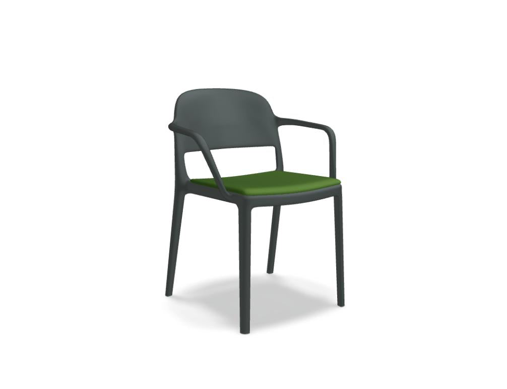Blendy BNDTS02 - Stuhl niedrig gepolstert in Anthrazit präsentiert im Onlineshop von KAQTU Design AG. Gartenstuhl ist von Mdd