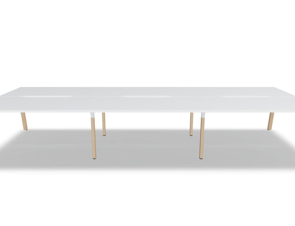 Ogi B Bench BOB330E3 - Doppelschreibtisch in Weiss Pastell präsentiert im Onlineshop von KAQTU Design AG. Schreibtisch ist von Mdd