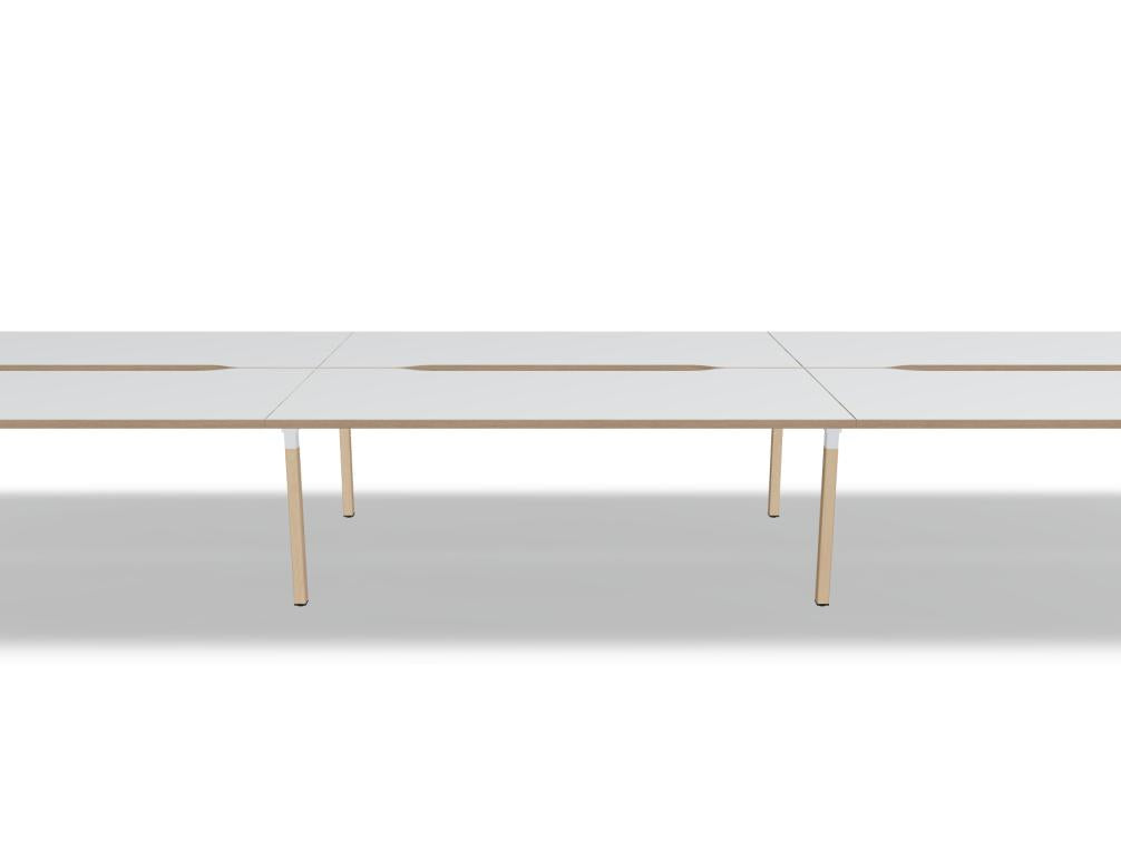 Ogi B Bench BOB350E3 - Doppelschreibtisch in Weiss Pastell präsentiert im Onlineshop von KAQTU Design AG. Schreibtisch ist von Mdd
