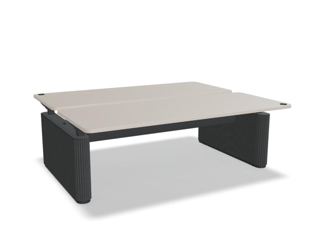Ogi Drive Bench BODF720 - elektrisch höhenverstellbarer Bench mit Fußelementen aus Filz in Anthrazit präsentiert im Onlineshop von KAQTU Design AG. Schreibtisch ist von Mdd
