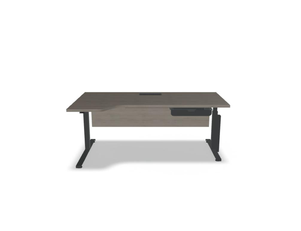 Ogi Drive  BODK58 - Schreibtisch elektrisch höhenverstellbar, zweimotoriges Gestell in Honigeiche präsentiert im Onlineshop von KAQTU Design AG. Schreibtisch ist von Mdd